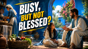 Image of Martha and Mary for a post on "Busy but not Blessed"
