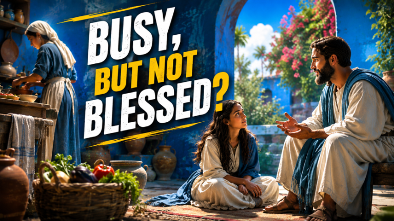 Image of Martha and Mary for a post on "Busy but not Blessed"