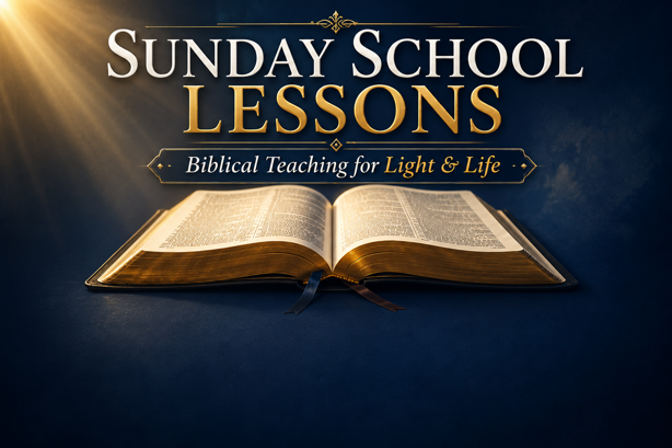 Promotion template graphic for Sunday School lessons with titles